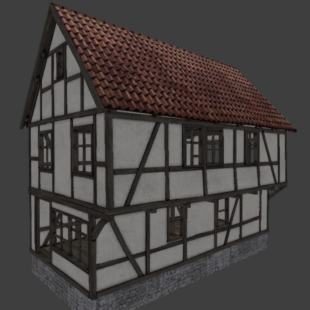 Timber Frame House (Low Poly) preview image 1